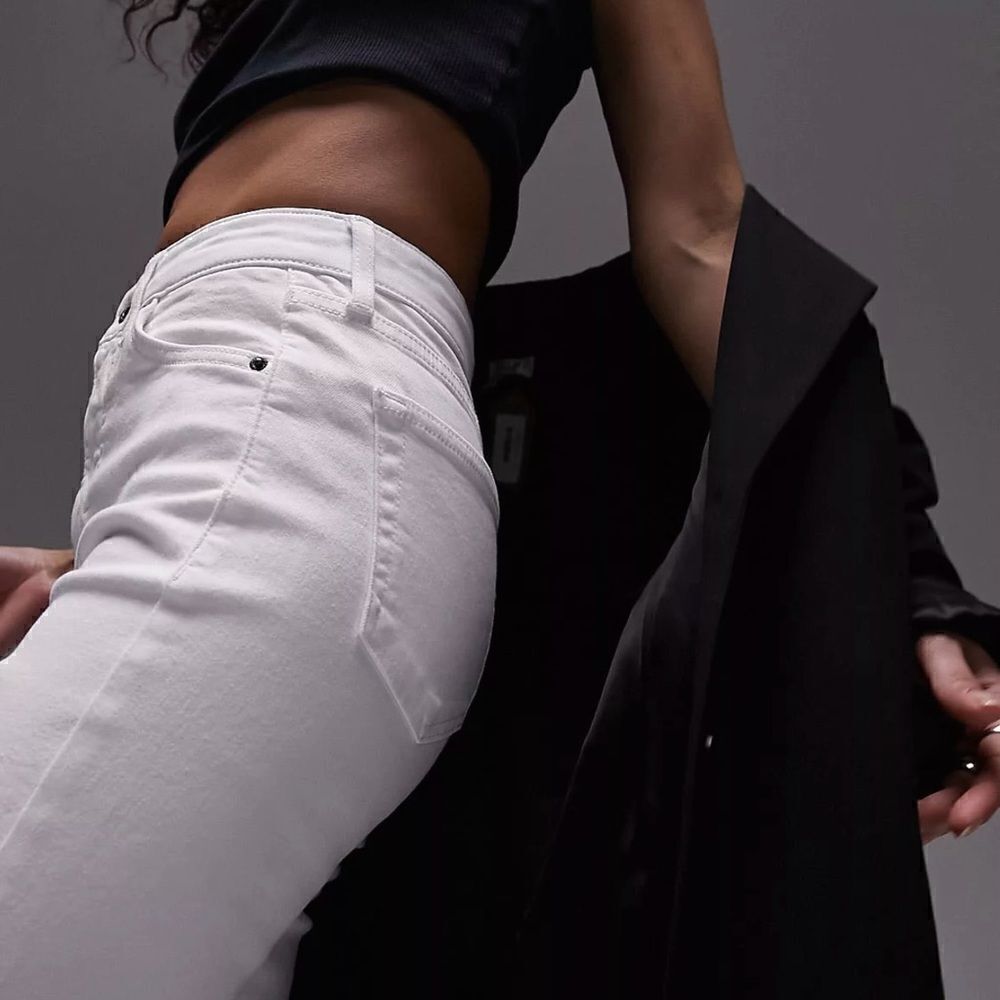 Topshop White Jamie High-Waist Skinny Jeans Size 30 Tall - Picture 2 of 13